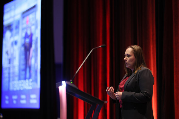 Kristin Fielder, Group Product Manger, Rockwell Automation, presenting Rockwell's MES solutions at the 2025 Plex Summit Kristin Fielder, Group Product Manger, Rockwell Automation, presenting Rockwell's MES solutions at the 2025 Plex Summit